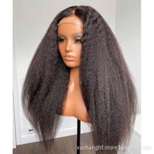 Transparent Swiss Lace Frontal Wig Raw Mink Brazilian Straight Virgin Human Hair Hd Full 360 Lace Front Wig For Black Women